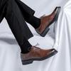 Brock Lederschuhe Herren Britischer Stil Businesskleid Herren Leder Weiche Sohle Casual Derby Hochzeit Trendschuhe