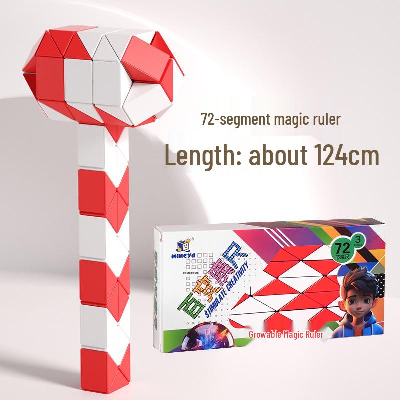 Folding Magic Ruler Set: Colorful Educational Toy for Kids - 24/36/48/60/72 pcs.