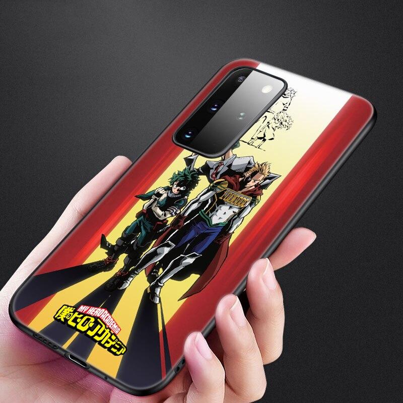 My Hero Academia Phone Case For Samsung Galaxy S22 Pro S21 S20 Ultra FE S10 Lite 5G S10E S9 S8 Plus Soft TPU Black Cover