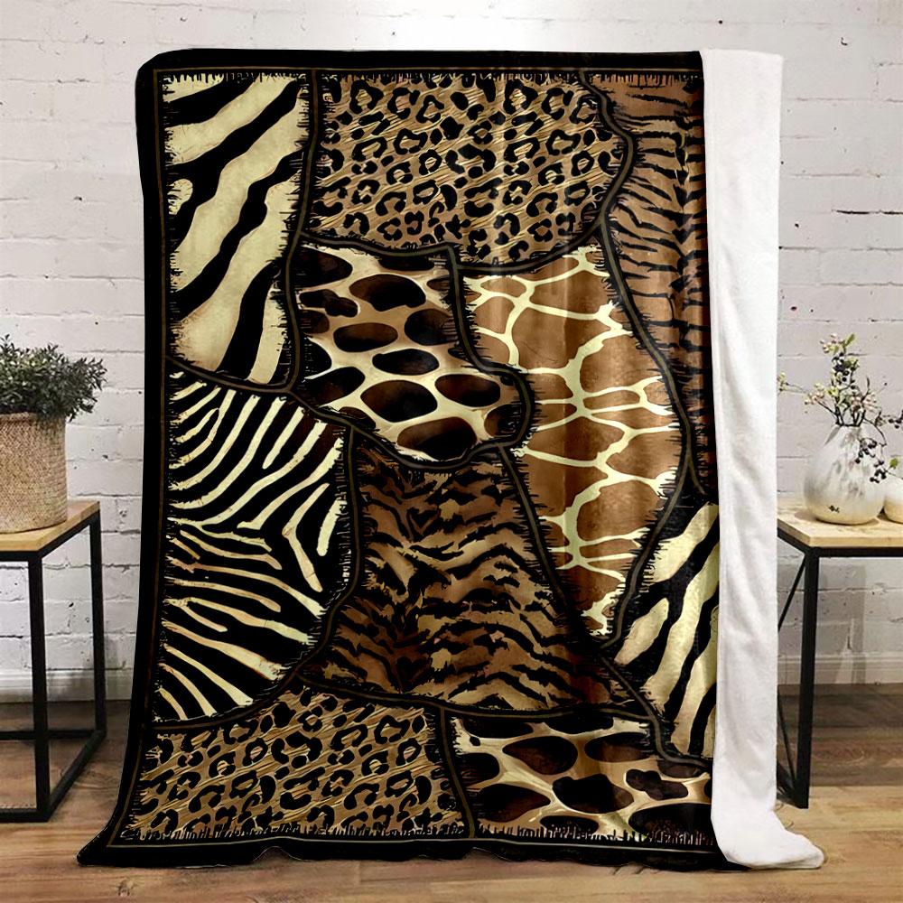 Coperta con Stampa Animalier Safari Coperta per Camera da Letto Coperta per Divano del Salotto Coperta Morbida per Pausa Pranzo Regalo per Festival di un Amico