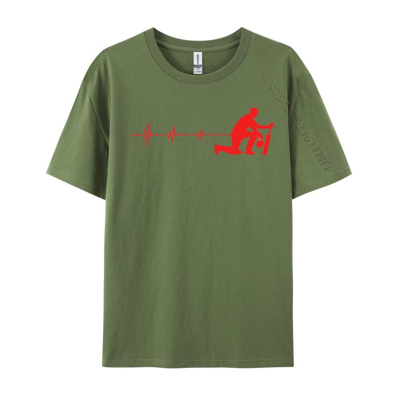 Heartbeat Tshirts Discount Camisa Simple Style Classic Cotton Printed Tops Tees 2024 Brand New Fashion Short Sleeve Tee Shirt