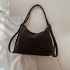 Slouchy Shoulder Bag with Front Pouch Large Capacity Everyday Fashion Tote Bag