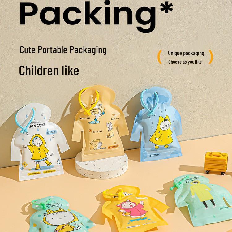Einweg-Ganzkörperregenmantel für Kinder für Jungen und Mädchen