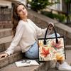 Autumn Maple Leaf Print Tote Bag Fashion Portable Casual Carryall for Daily Use