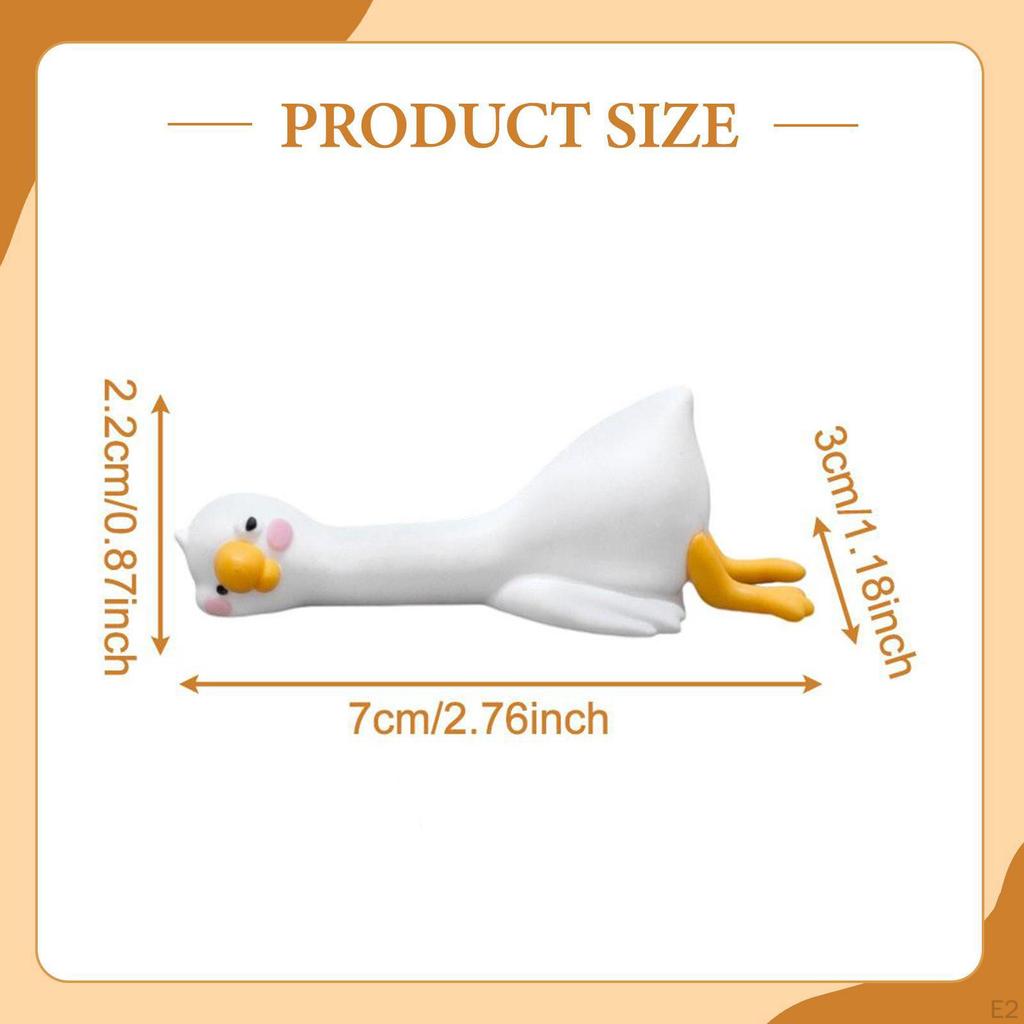 Adorable Goose Figurine, Computer Decoration, Small Statue, Easy Installation, Car Navigation