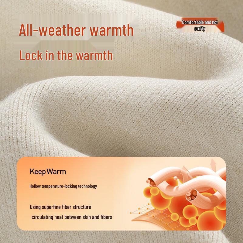 GLM Men's Fleece-Lined Mock Neck Pullover Sweater