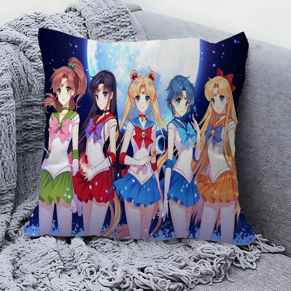 Anime R-Role S-Sailor M-Moon Pillow Gift Home Office Decoration Pillow Bedroom Sofa Car Cushion Coverpillow Case