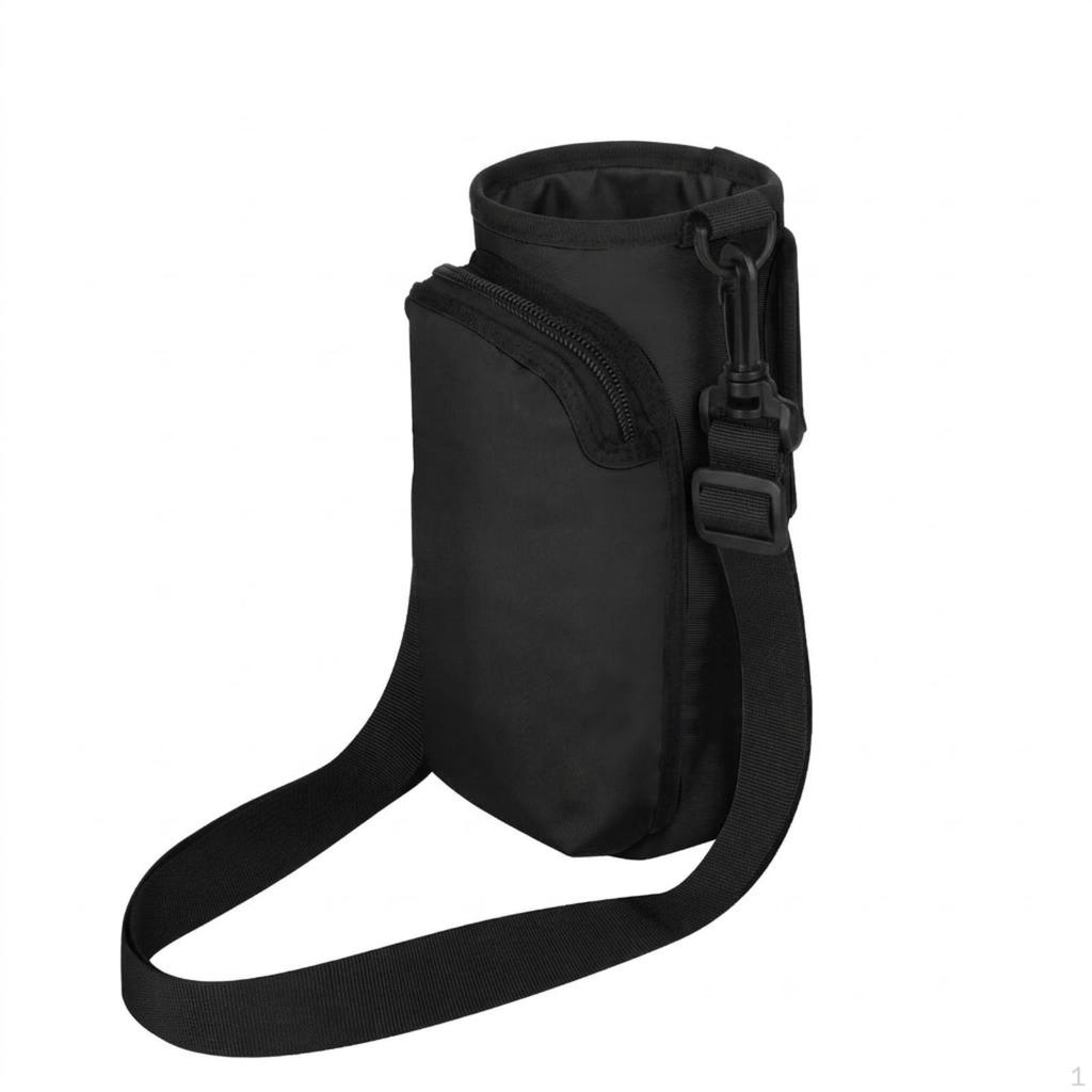 Water Bottle Holder with Shoulder Strap Zippered for Gym, Commuters