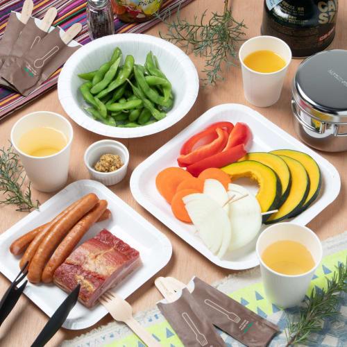 Strix Design Paper Plates, Square, 24-Piece Set, White, Approx. 9.8 X 9.8 X 0.6 Inches (23 X 23 X 1.7 Cm), Water-Resistant and Oil-Resistant, Disposab