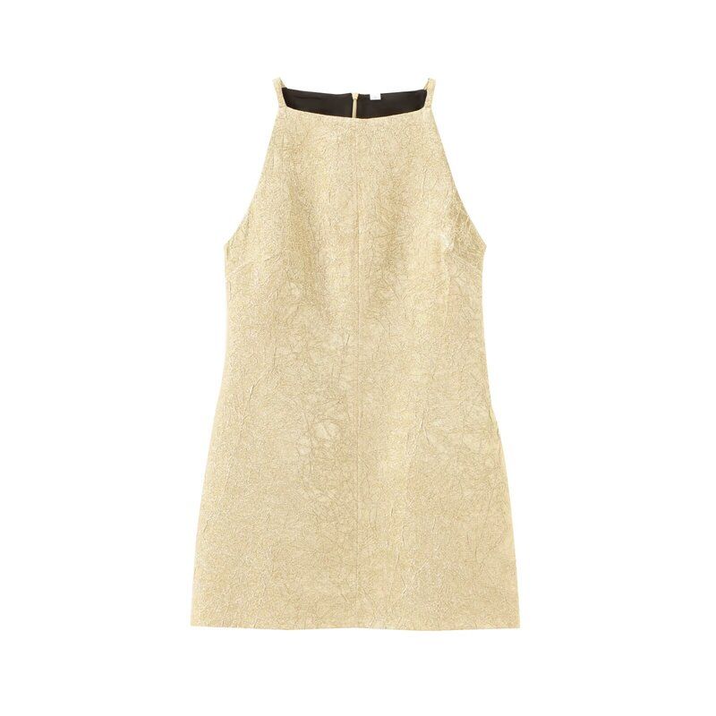 Fashion Style 2024 Summer New Women's Clothing Stylish Easiest for Match Bright Light Short Dress 7954480 302