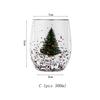 YWDL Double Wall Christmas Glass Cup High Borosilicate Glass Mug Heat Resistant Tea Milk Coffee Cup Drinkware Christmas Gift