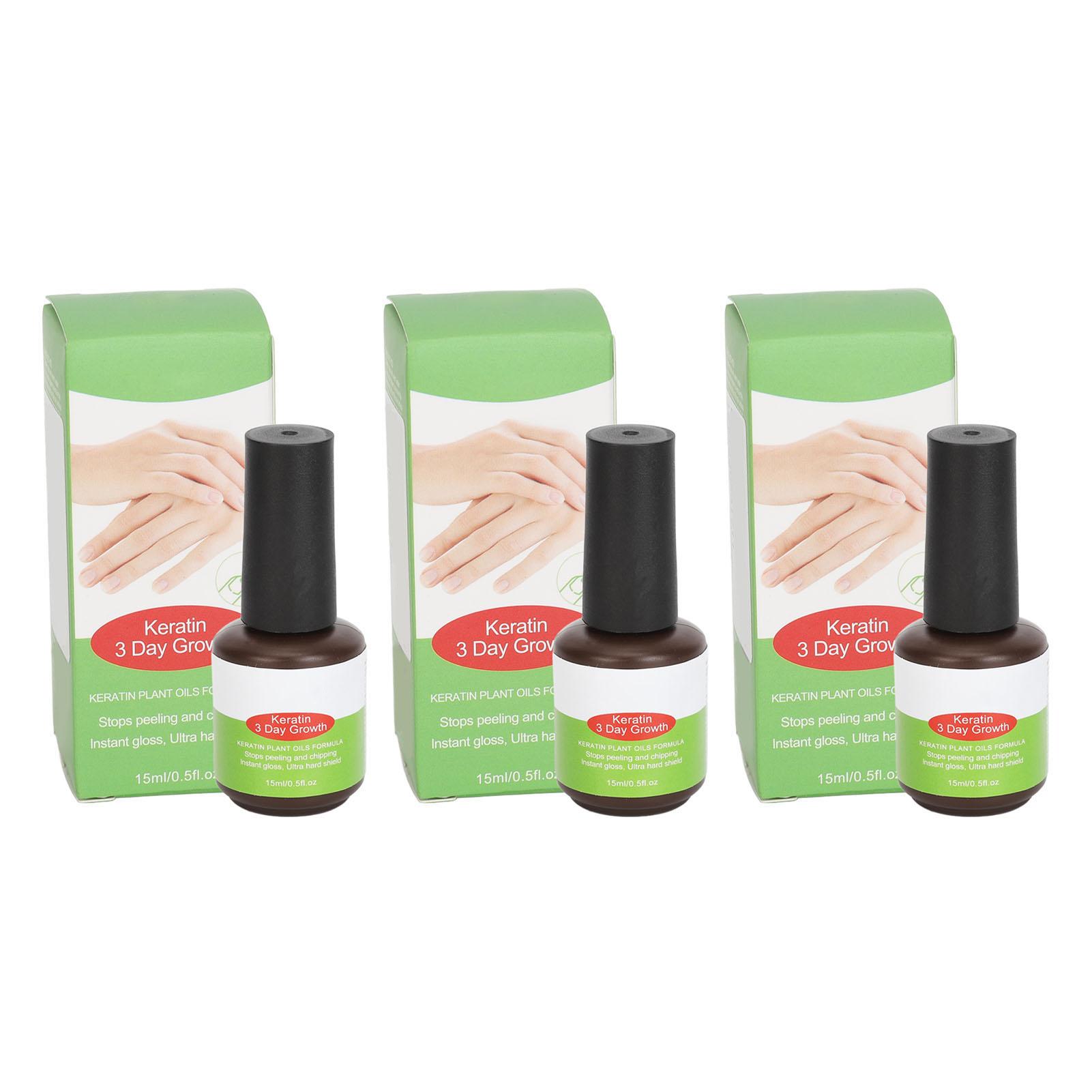 Health & Beauty Product Unisex Grey 3Pcs Nail Care Solution Nail Softening Thickening Deep Nourishing Repair Solution 15Ml
