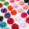 2pcs/set 2.76'' Elastics Ribbon Flower Ball Hair Band for Girls Princess Big Grosgrain Hairrope Pretty Hair Tie Accessories Gift