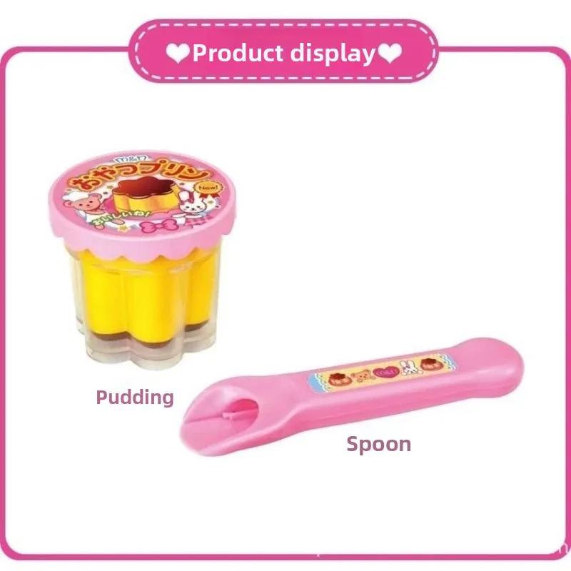 Non-Toxic Food Feeding Pudding Feeding Toy Role Play Early Education Strawberry Pudding Toy Pretend Play House Toys Desktop Ornament Toys