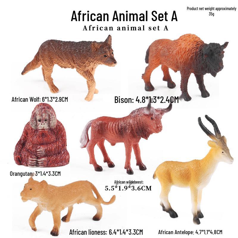 Kids' Educational Farm Animal Figurine Set: Cow, Chicken, Duck, Goose, Pig, Goat