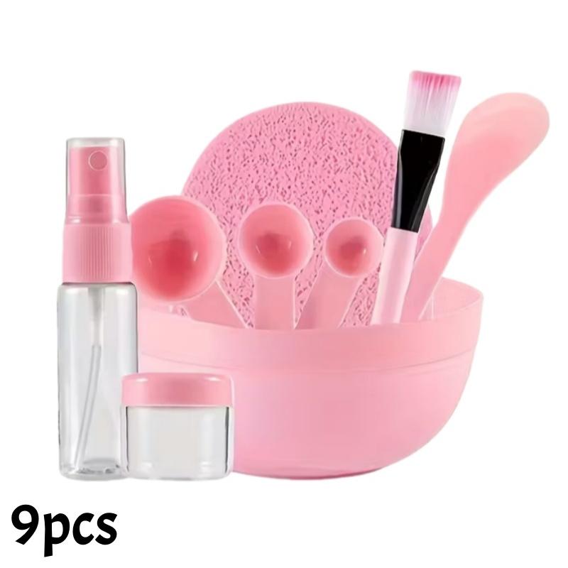 7-11pcs DIY Facial Mask Making Kit Bowl Spatula Brush Bottle Puff Towel Facemask Mixing Tool Kit for Home Beauty Salon Use
