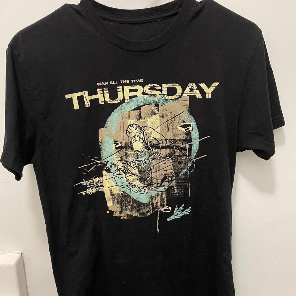 Thursday band rock VTG black Tshirt short sleeve All sizes ZL622 XXXXL