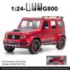 Boxed 1:24 Brabus G800 Toy Car with Sound, Light, and Pull-back Opening Doors Model