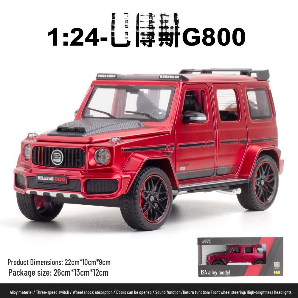 Boxed 1:24 Brabus G800 Toy Car with Sound, Light, and Pull-back Opening Doors Model