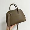 First Layer Ep Cowhide Shell Bag 2024 New Trendy One Shoulder Oblique Span Small Bag Women's Portable Fashion Bowling Women's Bag