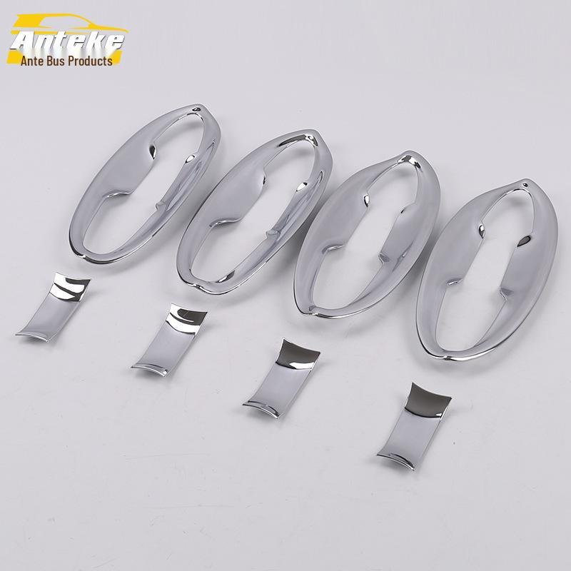Fit 14 Door Bowl Ring & Protective Film - Anti-Scratch, Wear-Resistant Decorative Frame Sticker for Cars.