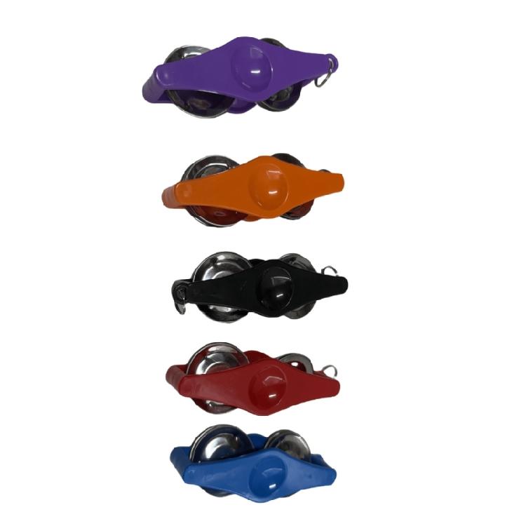 Compact Travel Rattle Percussion Keychain Tambourine Small Musical Instrument with Keyring for Music Practice Gifting