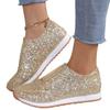 Large Size Single Shoes Cross-border New Sequined Flat Bottom Round Head Lazy Shoes Sports and Leisure Women's Shoes
