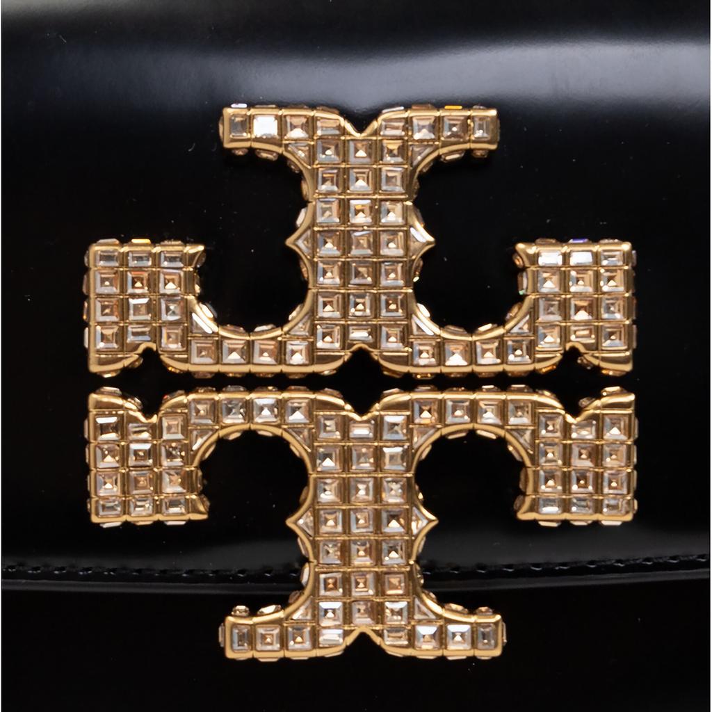 Tory Burch Eleanor Crystal Decorated Calfskin Crossbody Shoulder Bag Women Bags Black 161930-001