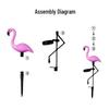 Solar LED Flamingo Gartenleuchte – Dekorative Außen-Bodenleuchte für den Hof