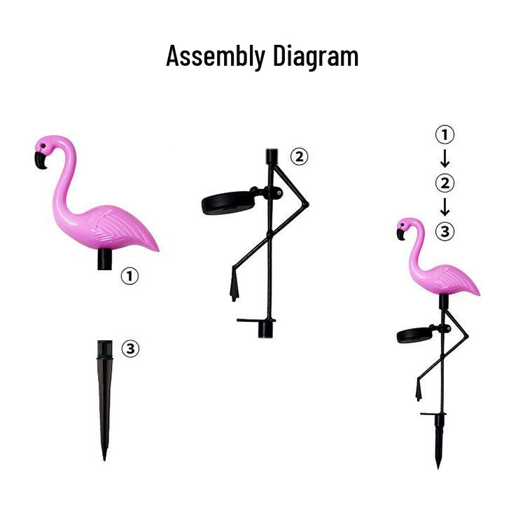Solar LED Flamingo Gartenleuchte – Dekorative Außen-Bodenleuchte für den Hof