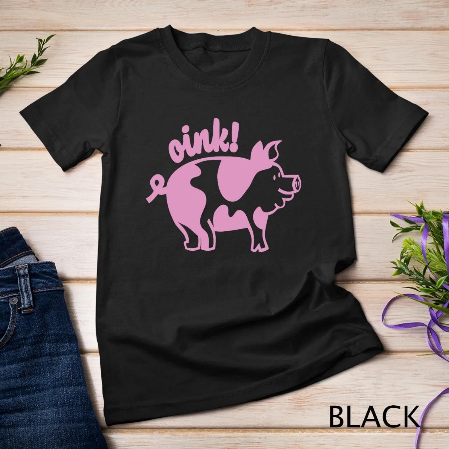 Oink Goes the Dirty Piggy Pig T shirt S чёрный