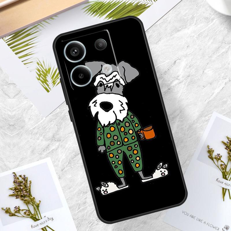 Cartoon schnauzer dog Case For Xiaomi Redmi Note 14 13 12 11 10 9 15 Pro Plus Redmi 15 10C 12C 13C 14C 15C Cover