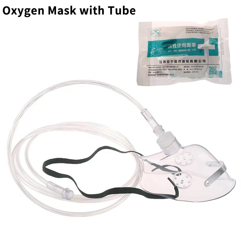 Adult Oxygen Mask With Tube Disposable Face Mask Shield Nebulizer Conduit Adult Oxygen Mask