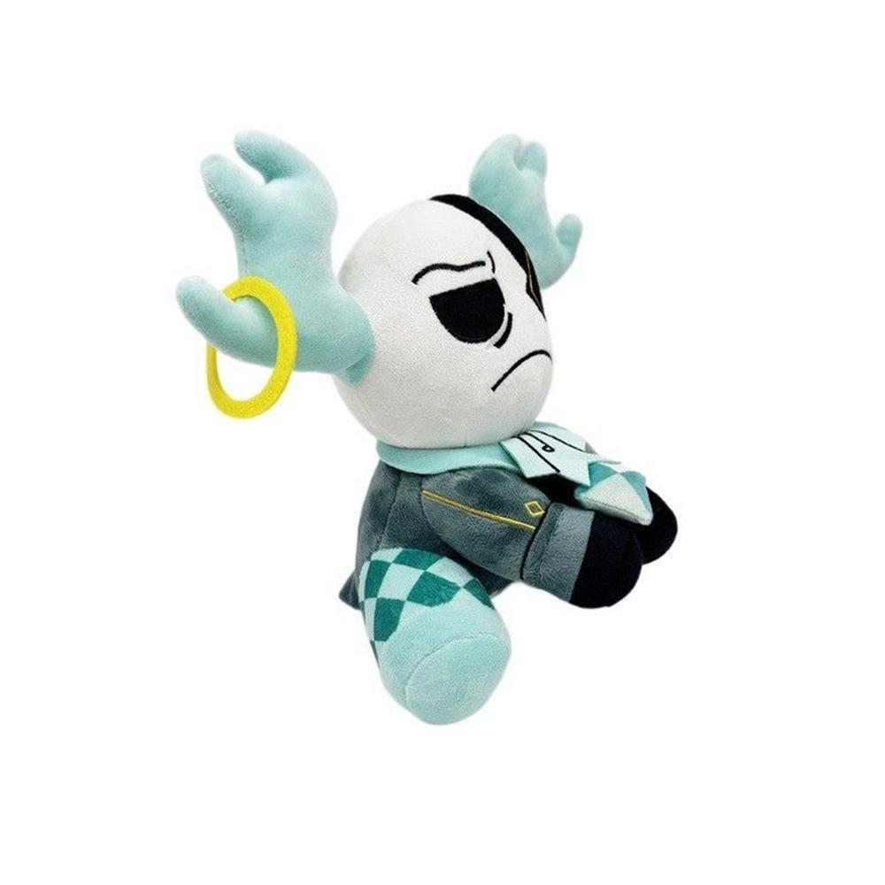 New Model Game Accessories - Blue Double-horned Plush Toy Featuring Cartoon Anime Characters - Birthday and Christmas Gift