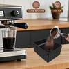 Espresso tapping box, coffee grounds tapping box, with tapping rod and non-slip rubber base, barista espresso tapping box(Black)
