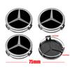 75mm Car Wheel Center Cap Hub Covers Badge Decor Accessories For Mercedes Benz W204 W124 W201 W202 W212 W220 W205 GLA CLA AMG