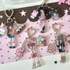 Cute Girl Aesthetic Acrylic Phone Charm Keychain Kawaii Keyring Designer Character Art Decorative Hanging Ornament For Phone