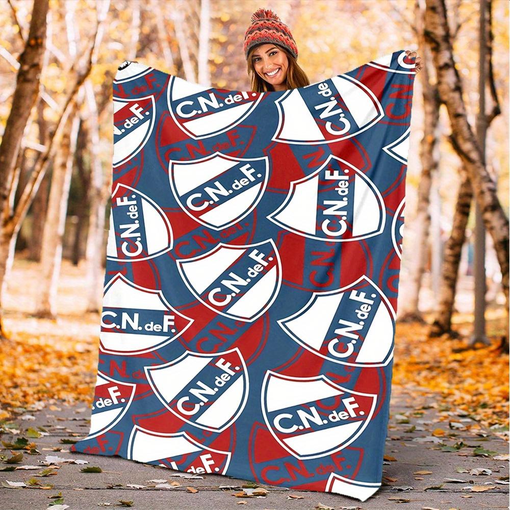 

1pc Shield, Pattern, Logo Digital Printed Flannel Blanket, Super Soft Plush Fleece Bed Cover, Multipurpose Four Season Blanket for Sofa, Bed 150x180cm