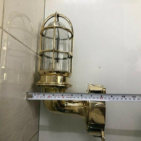 Vintage Bulkhead Light 1pc W/ Copper Shade & Junction Box