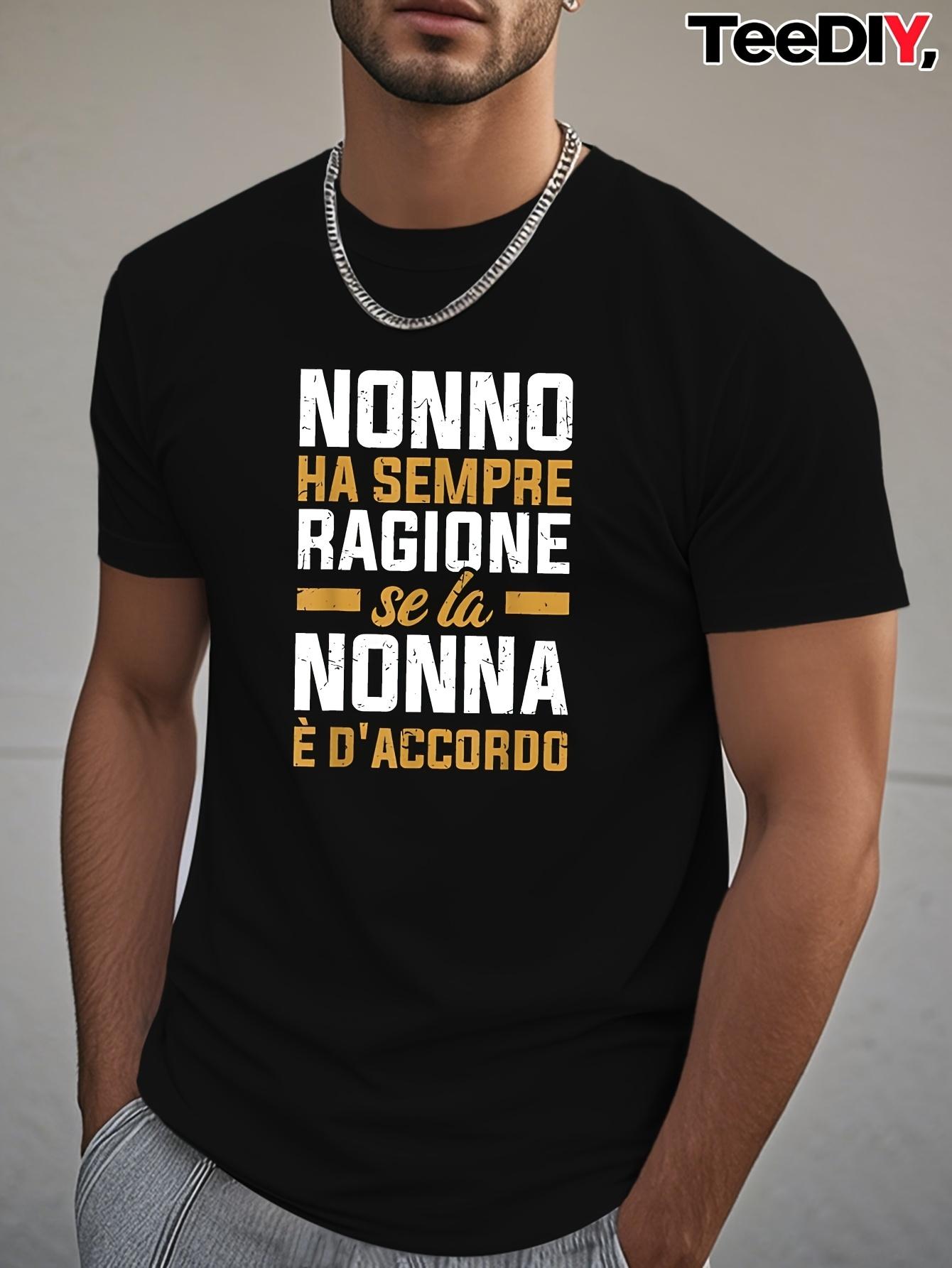 Long Sleeve T-Shirt y2k Italian Grandpa T Black/White XL