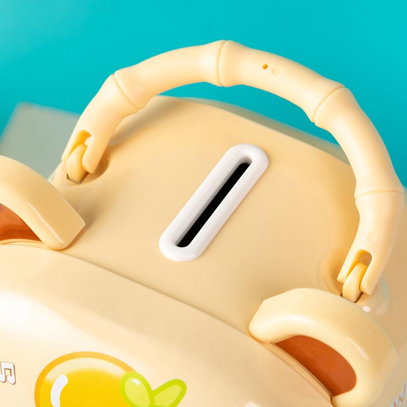 Capybara Cartoon Tin Money Box - Drop-proof Savings Bank for Kids and Students