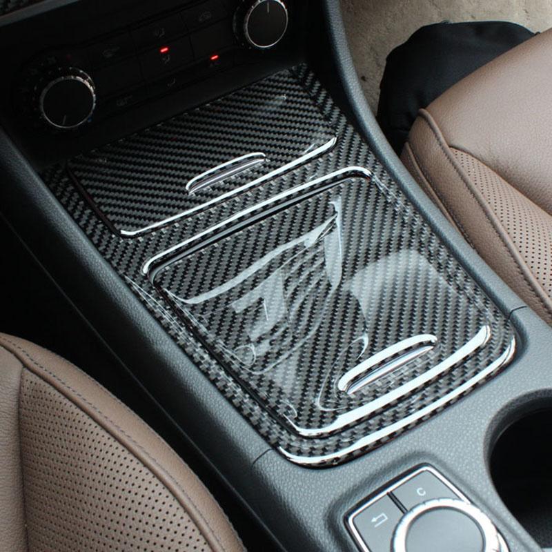 Styling auta Dekorační nálepka centrálního ovládání Mercedes Autopříslušenství Carbon Fiber For Benz GLA CLA200 220 260