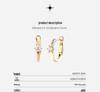 S925 Sterling Silver Leaf Moissanite Stud Earrings – Classic Light Luxury Internet Celebrity Style