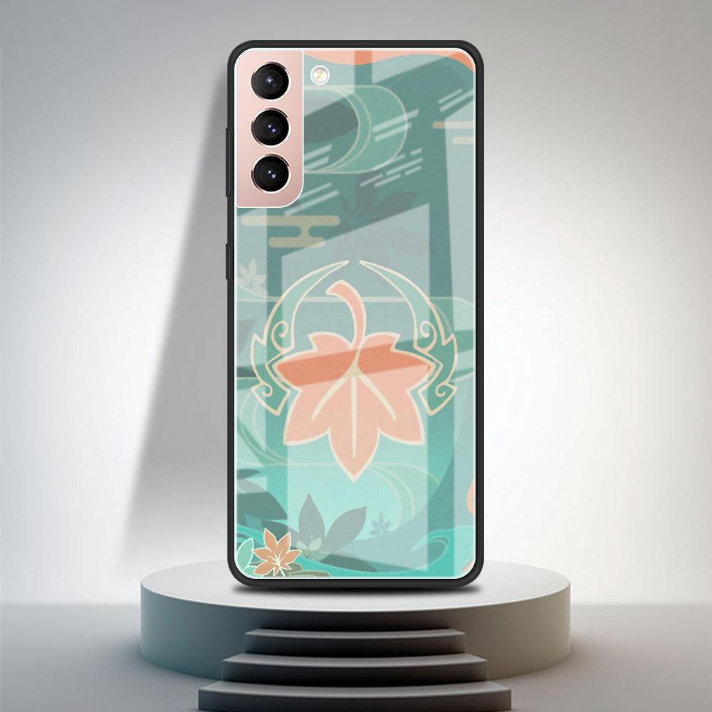 

Модный стеклянный чехол для Samsung S20 FE S21 S10 S9 S8 Plus, чехол для телефона Galaxy Note 20 Ultra 10 Lite 9 Game Genshin Impact Samsung Note 20Ultra