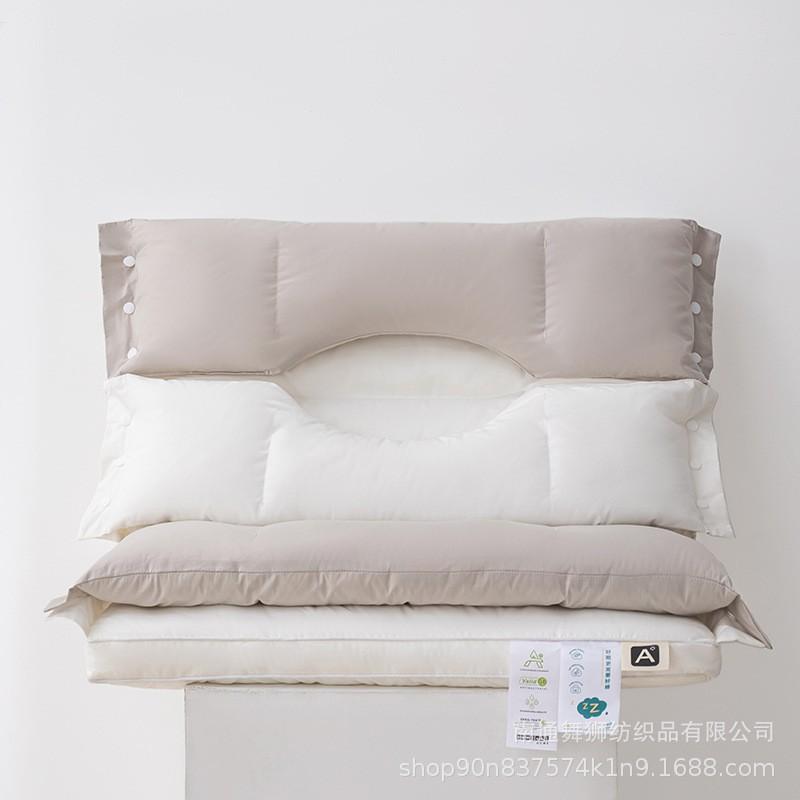 Cotton Cervical Support Pillow Neck Pain Relief Side Sleeper Friendly Non-Pressing On Face Or Ears Single Person