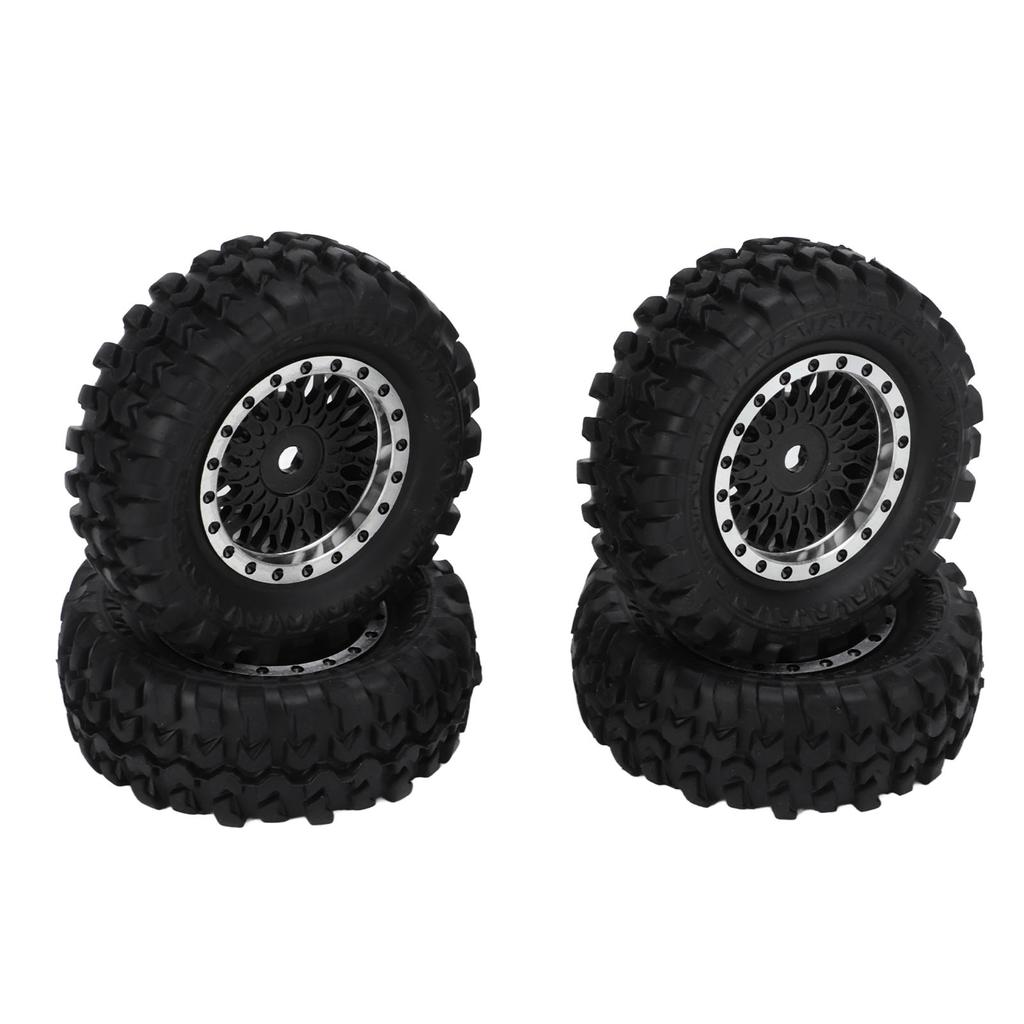 4PCS RC Car Wheels Mesh Wheels and Tires Set for Xiaomi Jimny XMYKC01CM 1 16 Remote Control Cars Black