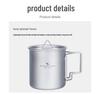 Essential Pure Titanium 450ml Outdoor Folding Water Cup - Lightweight, Single-Layer for Camping, Coffee, Tea, and Boiling Water