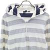 ARMANI EXCHANGE Border Pattern Long sleeve Half zip Parker S white Men's Used