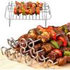 10PCS Stainless Steel Barbecue Sticks Reusable Oven Hanging Vertical Grill  Universal Air Fryer