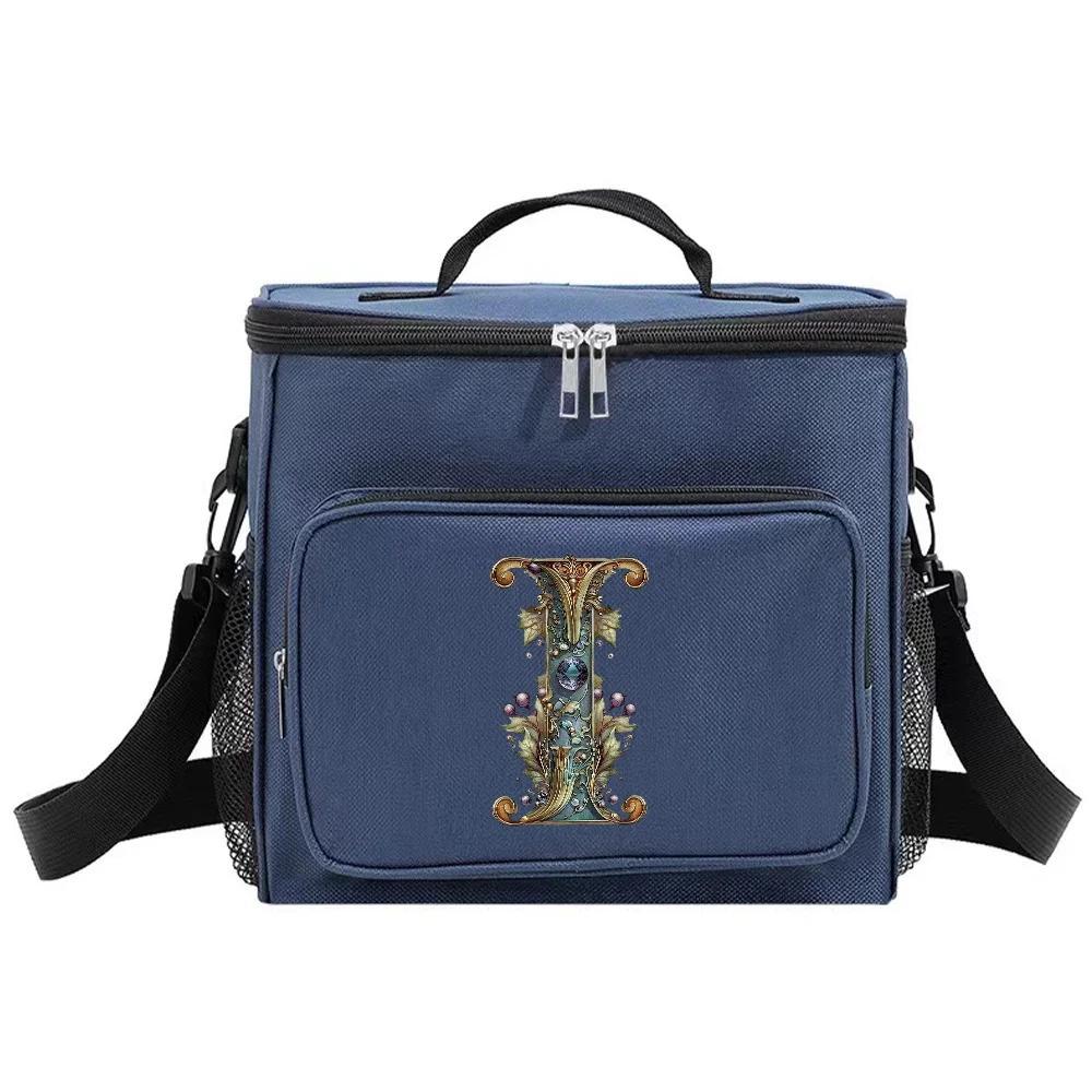 Lunch Bag Insulated Bags Cooler Box Thermal Organizer Handbag Shoulder Storage Lunchbag for Student Graphic Letter Printing